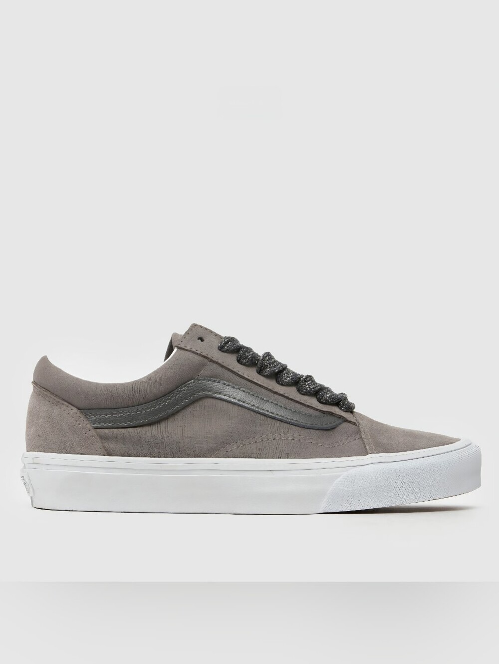 Vans Old Skool High Shine Gunmetal Sneakers Men's 8 Women's 9.5 New in Box